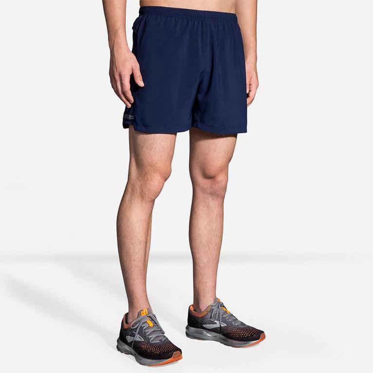 Brooks Sherpa 5 - Mens Running Shorts - Blue (09385DKCU)